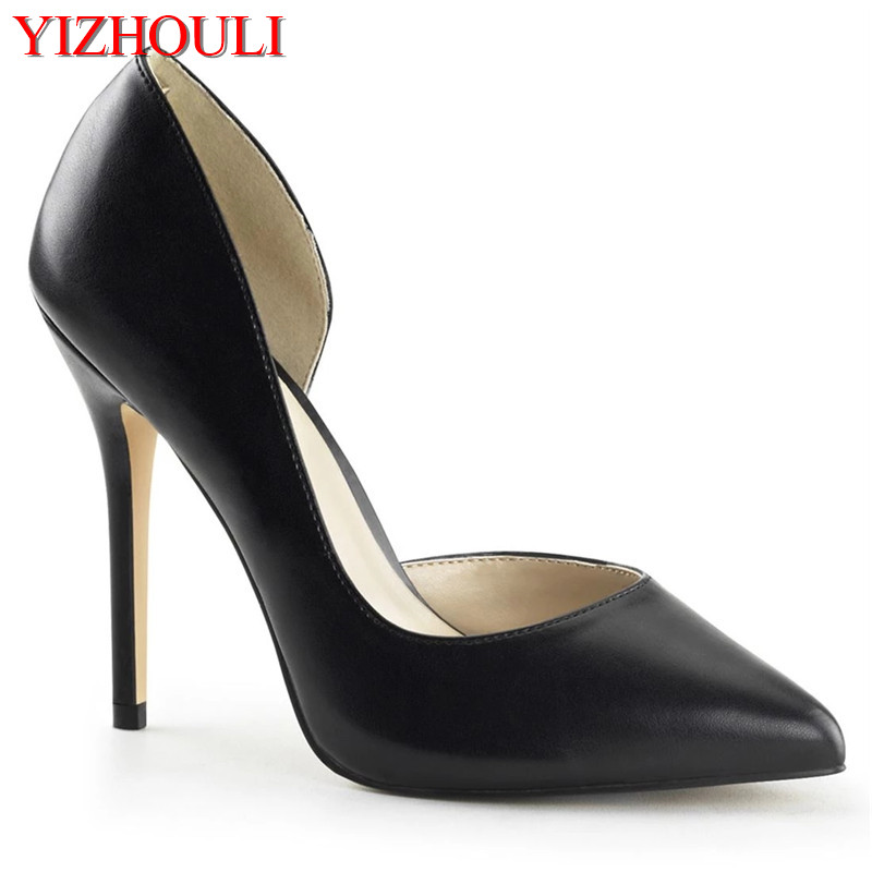 Shopping work using 12 cm sexy heels, party stage shoes, matte black upper heels
Shopping work using 12 cm sexy heels, party stage shoes, matte black upper heels