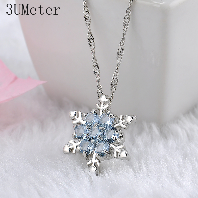 3UMeter Blue Crystal Snowflake Charm Necklaces & Pendants Zircon Flower Silver Plated Jewelry Christmas Gift for Women Wholesale
3UMeter Blue Crystal Snowflake Charm Necklaces & Pendants Zircon Flower Silver Plated Jewelry Christmas Gift for Women Wholesale