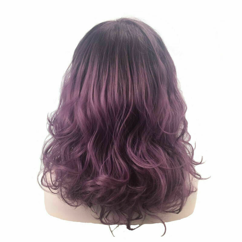 Ladies Curly Wavy Full Short Wigs Ombre Natural Synthetic Hair Party Costume