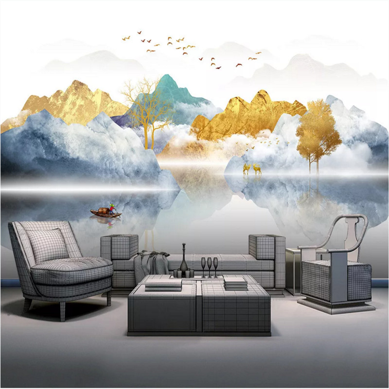 Chinese Abstract Artistic Golden Landscape Painting 3D Photo Wallpapers for Living Room Bedroom 3D Wall Papers Home Decor Mural, Canvas
Chinese Abstract Artistic Golden Landscape Painting 3D Photo Wallpapers for Living Room Bedroom 3D Wall Papers Home Decor Mural, Canvas