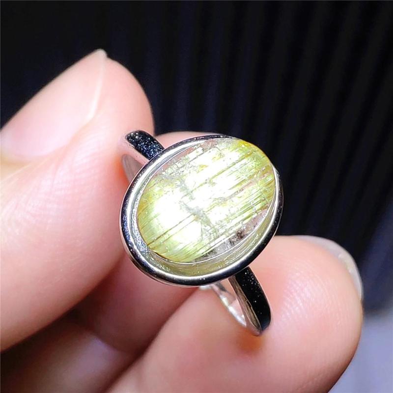 100% Natural Gold Rutilated Quartz Adjustable Ring 11x8mm Crystal Oval 925 Sterling Silver Wealthy Stone Women Ring
100% Natural Gold Rutilated Quartz Adjustable Ring 11x8mm Crystal Oval 925 Sterling Silver Wealthy Stone Women Ring