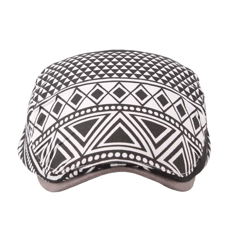 Summer WOMEN'S Geometric Pattern Duckbill Hat Breathable Hole Outdoor Sun Hat Sun Protection Retro British Style Beret, Black
Summer WOMEN'S Geometric Pattern Duckbill Hat Breathable Hole Outdoor Sun Hat Sun Protection Retro British Style Beret, Black