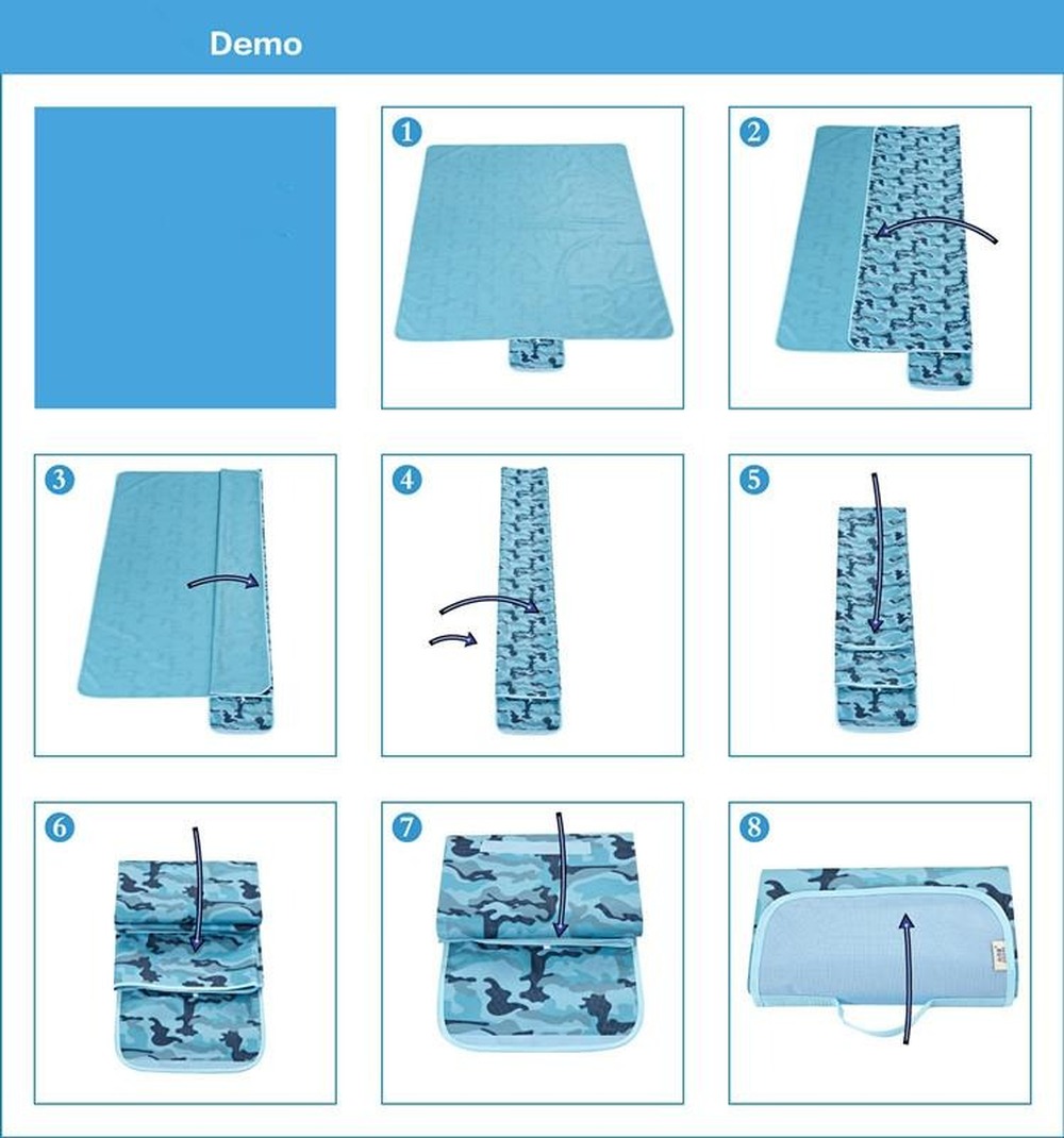 145*180cm Outdoor Sport Picnic Camping Pads Portable Folding Mat Beach Mat Oxford Cloth Sleeping Carpets Tapis De Camping Pique-Nique