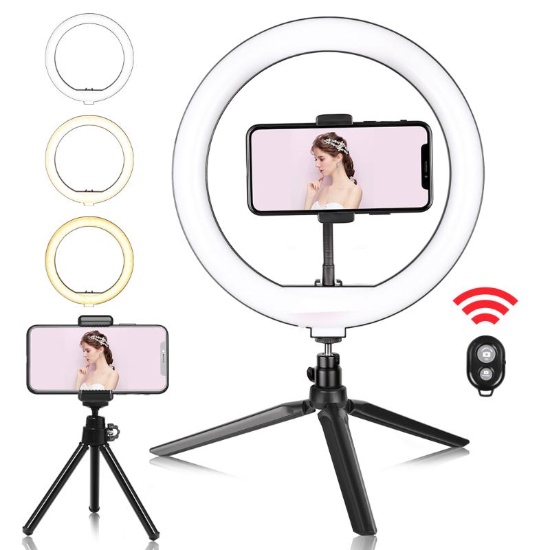 10inch Mini Selfie LED Video Ring Light Lamp With Table Tripod For YouTube Phone Live Photo Photography Studio
10inch Mini Selfie LED Video Ring Light Lamp With Table Tripod For YouTube Phone Live Photo Photography Studio