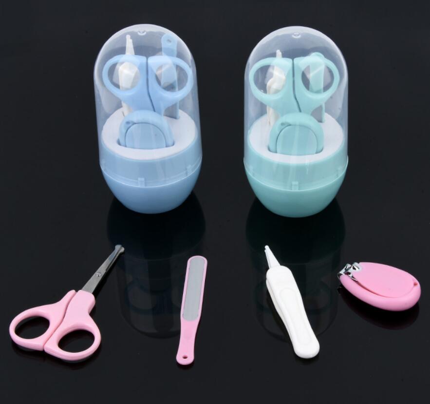 Baby nail clippers Stainless steel baby nail clippers set Children's nail clippers 4-piece set Manicure tools free ship