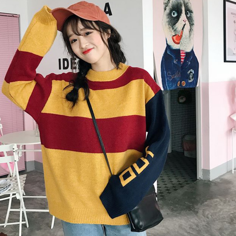Blackday Hot Women Autumn Sweaters Letter Long Sleeve Knitted Tops Casual O-Neck Loose Striped Pullovers Fashion Tops New, White
Blackday Hot Women Autumn Sweaters Letter Long Sleeve Knitted Tops Casual O-Neck Loose Striped Pullovers Fashion Tops New, White