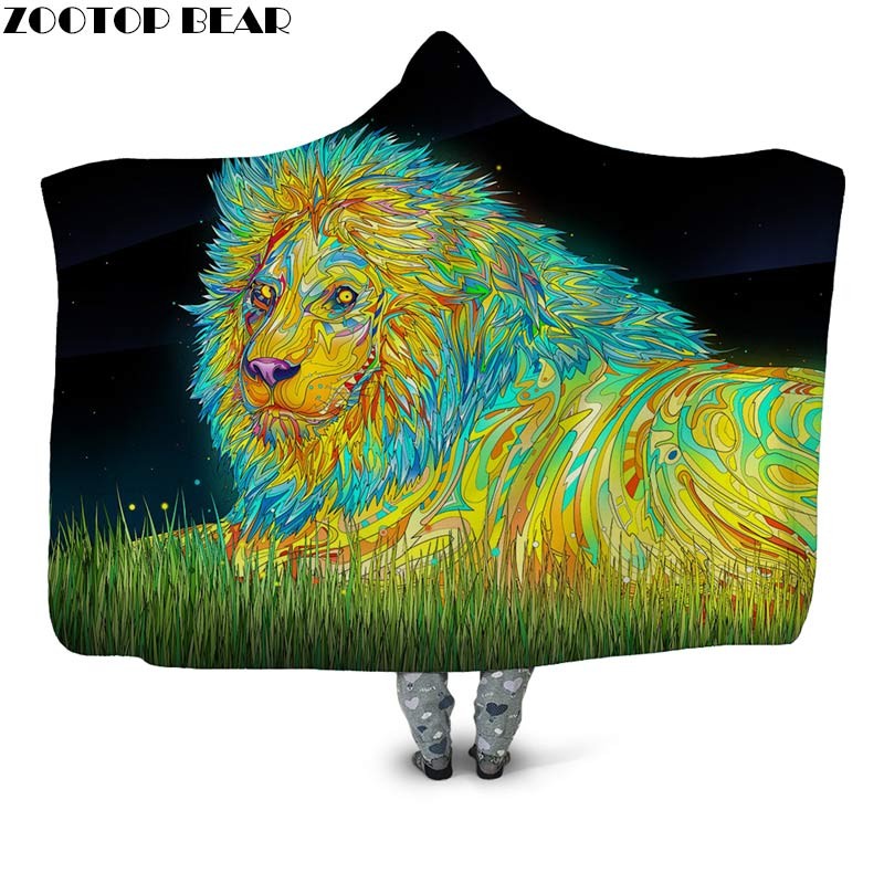Lion Animal Fleece Sherpa Blanket 3D Print Anime Hooded Blanket Popular Travel Home Wearable Bedspread Fashion Plush
Lion Animal Fleece Sherpa Blanket 3D Print Anime Hooded Blanket Popular Travel Home Wearable Bedspread Fashion Plush