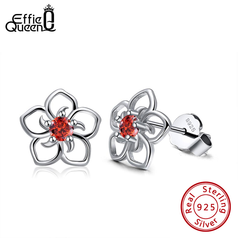 Effie Queen 100% 925 Sterling Silver Female Stud Earrings Clear/Red/Blue/Purple Cubic Zircon Available Fashion Jewelry KSE71
Effie Queen 100% 925 Sterling Silver Female Stud Earrings Clear/Red/Blue/Purple Cubic Zircon Available Fashion Jewelry KSE71