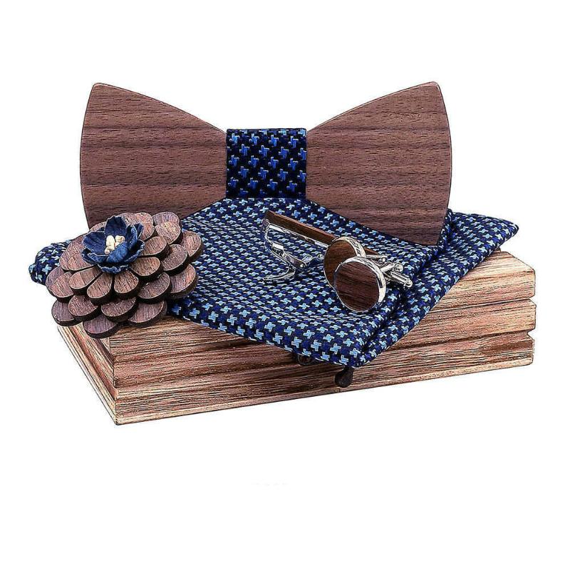 Wooden Bow Tie Set Lavalier Cufflinks Wedding Bow Tie Pocket Square Scarf Set with Wooden Box Collared Shirt
Wooden Bow Tie Set Lavalier Cufflinks Wedding Bow Tie Pocket Square Scarf Set with Wooden Box Collared Shirt