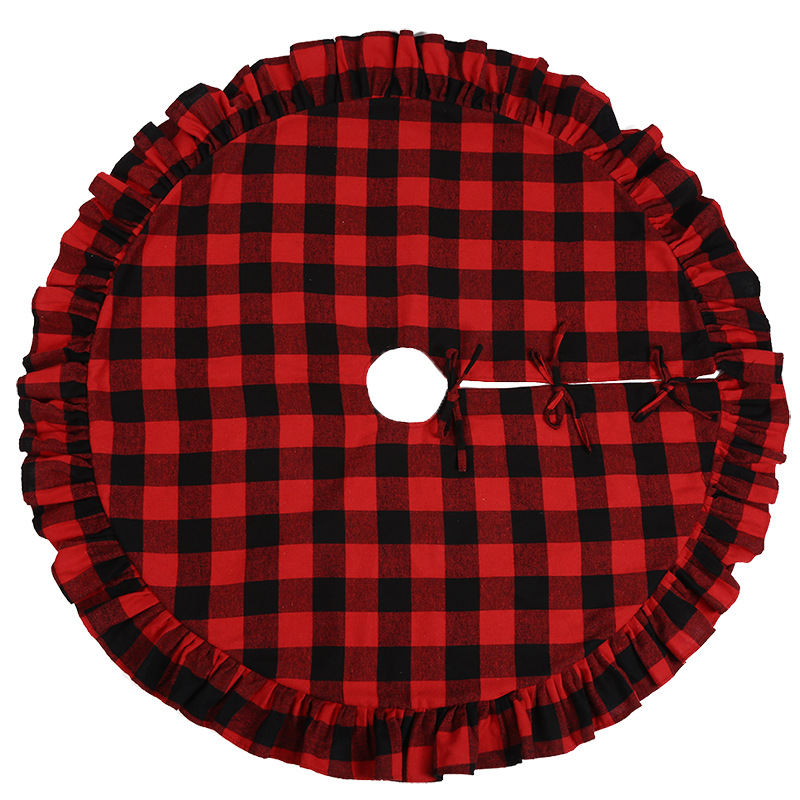 48Inch Plaid Christmas Tree Skirt Red Double Layers Xmas Tree Skirt for Hotel Christmas Decor for Home
48Inch Plaid Christmas Tree Skirt Red Double Layers Xmas Tree Skirt for Hotel Christmas Decor for Home