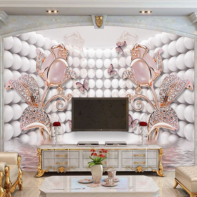 Custom Mural Wallpaper 3D Stereo Rose Butterfly Jewelry Fresco Living Room TV Sofa Bedroom Home Decor Creative Art 3D Wallpapers, Silk cloth
Custom Mural Wallpaper 3D Stereo Rose Butterfly Jewelry Fresco Living Room TV Sofa Bedroom Home Decor Creative Art 3D Wallpapers, Silk cloth
