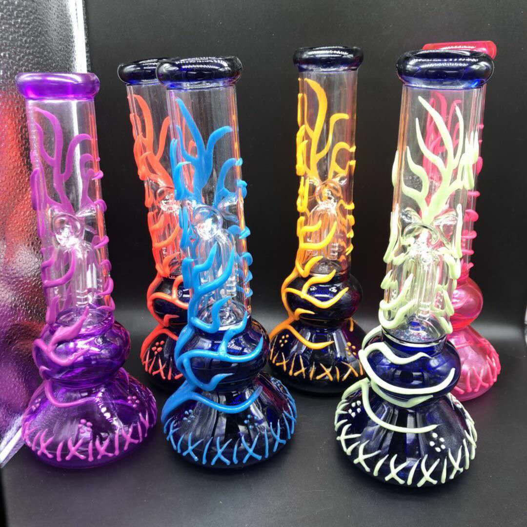 25CM 10 Inch Premium Glow in the Dark Assorted Color with Vein Hookah Water Pipe Bong Glass Bongs With 14mm Downstem And Bowl Ready for Use
25CM 10 Inch Premium Glow in the Dark Assorted Color with Vein Hookah Water Pipe Bong Glass Bongs With 14mm Downstem And Bowl Ready for Use