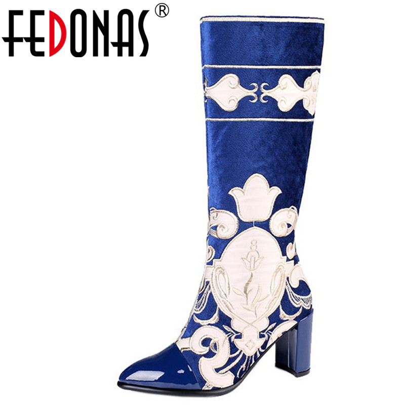 FEDONAS Embroider Flock Women Genuine Leather Knee High Boots Autumn Winter New Vintage High Heels Party Night Club Shoes Woman, Kaqise
FEDONAS Embroider Flock Women Genuine Leather Knee High Boots Autumn Winter New Vintage High Heels Party Night Club Shoes Woman, Kaqise