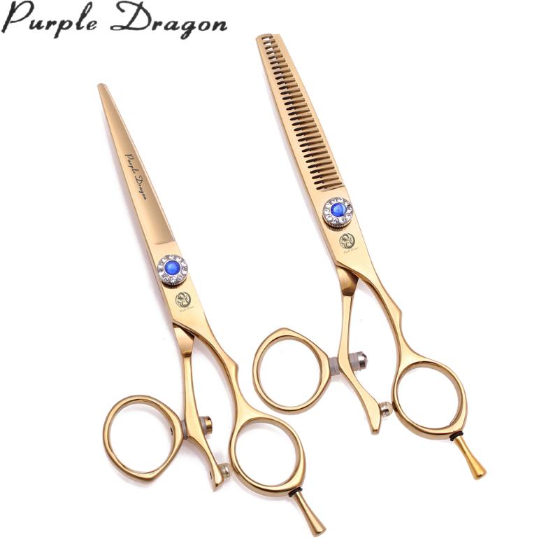 Hair Scissors 6" JP 440C Purple Dragon Gold Cutting Shears Thinning Scissors Hair Set Swivel Handle Barber Shop Z9019
Hair Scissors 6" JP 440C Purple Dragon Gold Cutting Shears Thinning Scissors Hair Set Swivel Handle Barber Shop Z9019