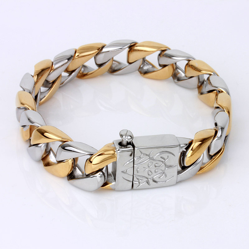 New Jewelry Fashionable Simple Men's Gold-plated Titanium Steel Bracelet Trend Personality Titanium Steel Bracelet
New Jewelry Fashionable Simple Men's Gold-plated Titanium Steel Bracelet Trend Personality Titanium Steel Bracelet