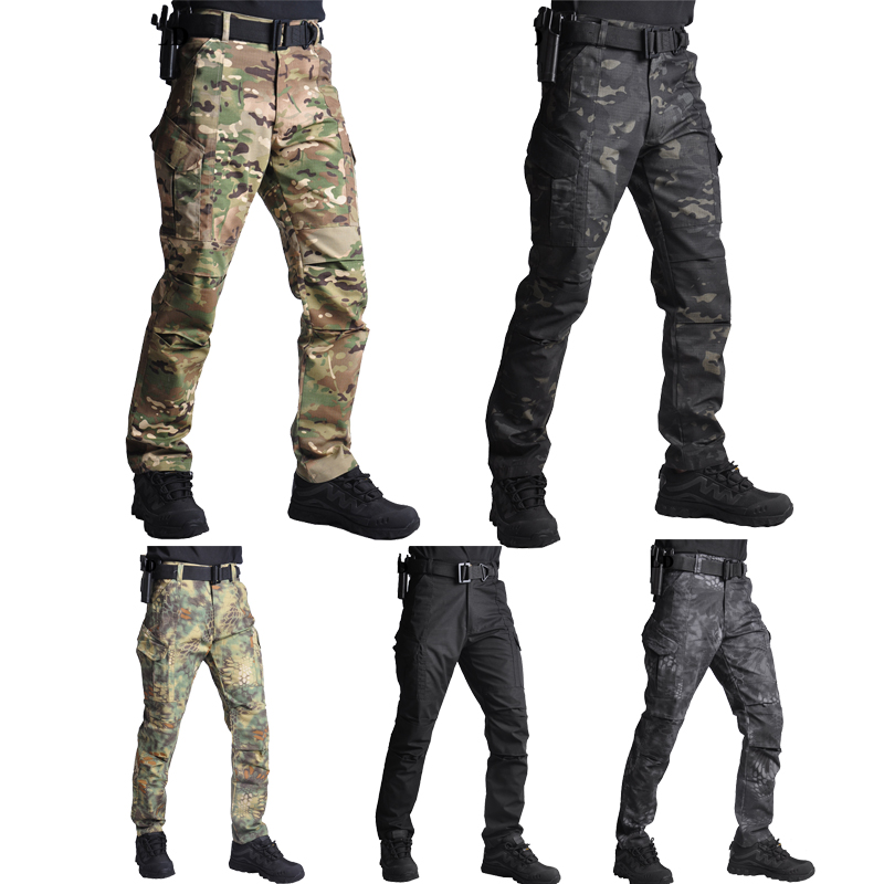 Hiking Pants Men Hunting Pants Men Outdoor Army Tactical Cargo Trousers Waterproof Camping Climbing Quick Dry, Desert python