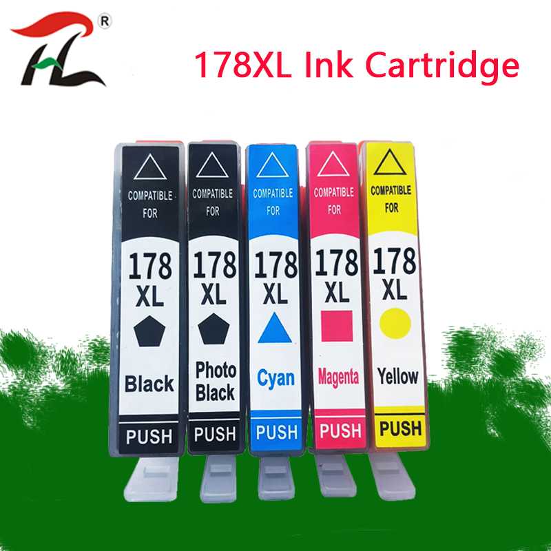 YLC 5PK compatible Ink Cartridge for 178 for 178 178XL Photosmart 5510 5515 6510 7510 B109a B109n B110a Printer
YLC 5PK compatible Ink Cartridge for 178 for 178 178XL Photosmart 5510 5515 6510 7510 B109a B109n B110a Printer