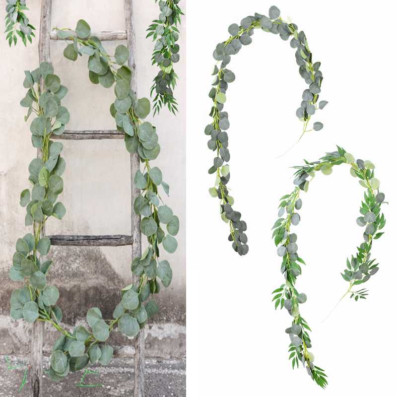 Artificial Green Eucalyptus Garland Leaves Vine Wedding Festival Party Decoration Home Wall DIY Wreath Fake Vine Rattan Supplies, B01
Artificial Green Eucalyptus Garland Leaves Vine Wedding Festival Party Decoration Home Wall DIY Wreath Fake Vine Rattan Supplies, B01
