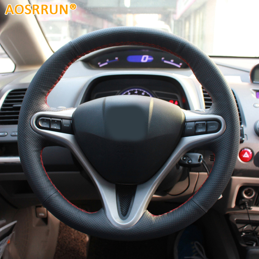 Car-styling Leather Hand-stitched Car Steering Wheel Covers For Honda Civic 2005-2011 8th MK8 Car accessories
Car-styling Leather Hand-stitched Car Steering Wheel Covers For Honda Civic 2005-2011 8th MK8 Car accessories
