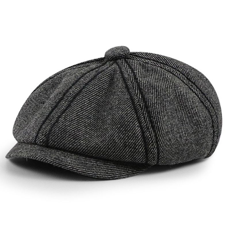 Unisex Vintage Twill Woolen Ivy Flat Cap Newsboy Striped Octagonal Beret Hat X5XA, Dark grey
Unisex Vintage Twill Woolen Ivy Flat Cap Newsboy Striped Octagonal Beret Hat X5XA, Dark grey