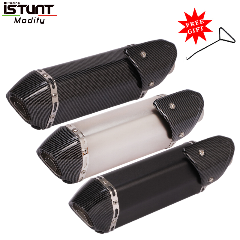 

36-51mm Universal Motorcycle Exhaust Pipe Muffler Escape moto For RC390 Z800 GSXR750 TMAX530 XMAX300.250 CBR500