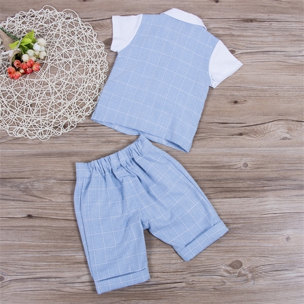 FOCUSNORM New Formal Toddler Baby Boys Gentleman Outfits Suit Bow Tie Tops+Pants 2PCS Party Clothes