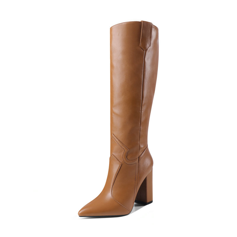 High Heel Winter Long Boots Women Black Beige brown Shoes Brnd Faux Leather Pointed Toe Knee high Boots Woman Block Heel
High Heel Winter Long Boots Women Black Beige brown Shoes Brnd Faux Leather Pointed Toe Knee high Boots Woman Block Heel