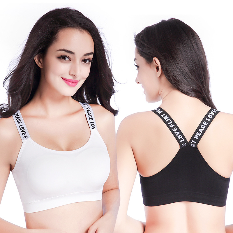 Letter Sports Bra Top Push Up Yoga Bra Free Size Black White Running Yoga Gym Fitness Crop Top Underwear Cotton Sport Tops
Letter Sports Bra Top Push Up Yoga Bra Free Size Black White Running Yoga Gym Fitness Crop Top Underwear Cotton Sport Tops