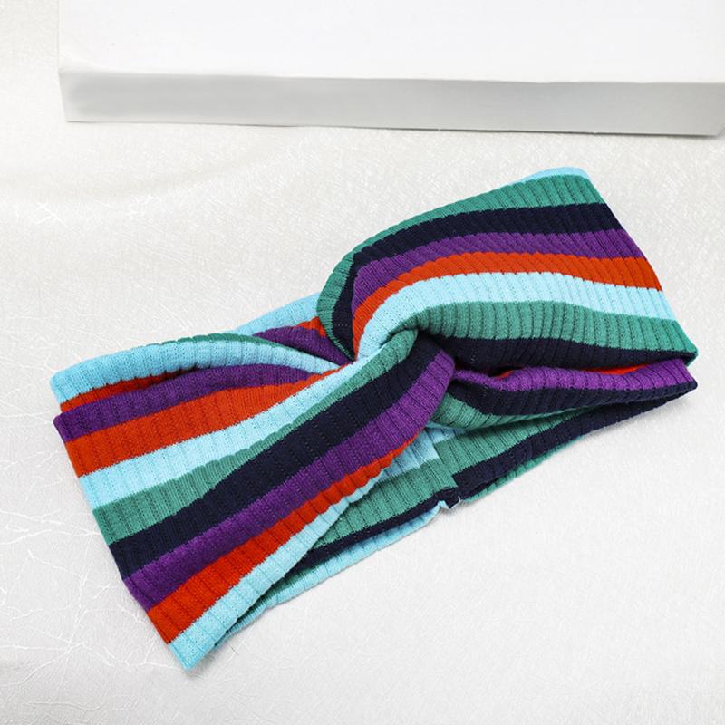 Cross Knot Headwear Elastic Women Headband Cloth Outdoor Sports Hairband Decorative Rainbow Striped Fashion Knitted Accessories 
Cross Knot Headwear Elastic Women Headband Cloth Outdoor Sports Hairband Decorative Rainbow Striped Fashion Knitted Accessories