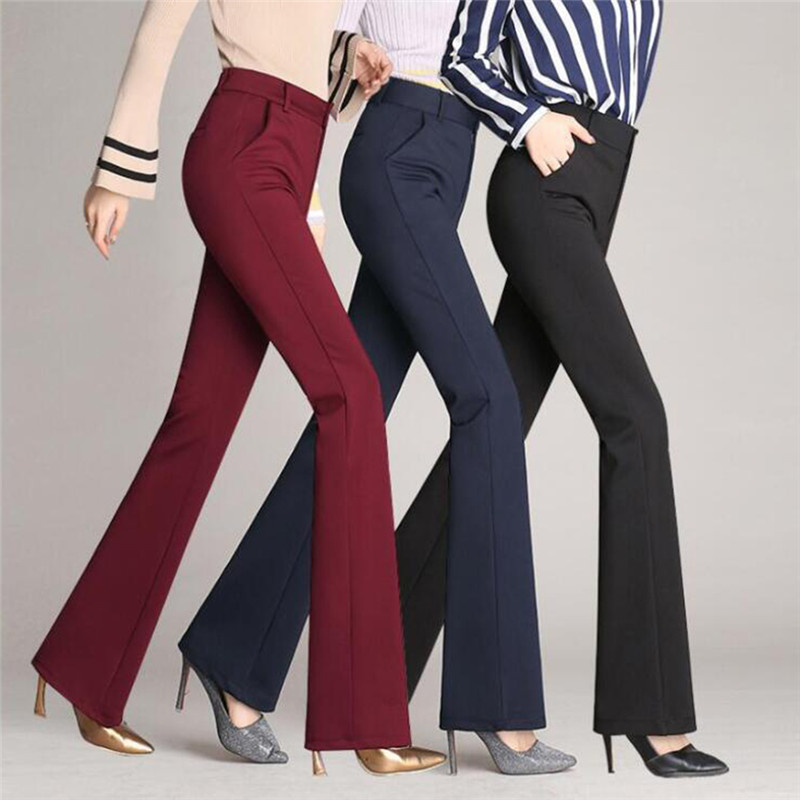Summer Autumn Solid Elegant Female Lady Women's Palazzo Flared Wide Killer Legs Pants High Waist Ladies Career Long Trousers, Black
Summer Autumn Solid Elegant Female Lady Women's Palazzo Flared Wide Killer Legs Pants High Waist Ladies Career Long Trousers, Black
