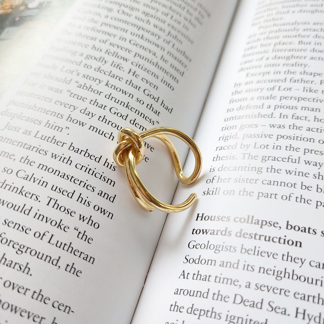 New design 925 sterling silver minimalism jewelry original silver knot hand-made designer women's adjustable rings Japanese South korea
