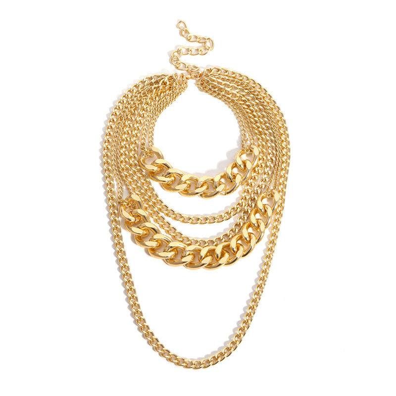 Chunky Punk Choker Necklace Exaggerated Vintage Multi-Layer Heavy Metal Chain Necklace for Women#ES30
Chunky Punk Choker Necklace Exaggerated Vintage Multi-Layer Heavy Metal Chain Necklace for Women#ES30