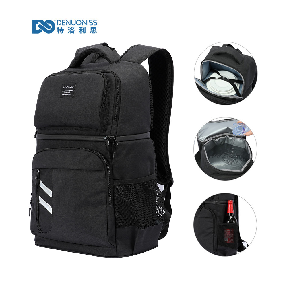 DENUONISS Insulated Picnic Backpack Thermo Beer Cooler Bags Refrigerator For Women Kids Thermal Bag 2 Compartment Outdoor Hiking CX200822, Black
DENUONISS Insulated Picnic Backpack Thermo Beer Cooler Bags Refrigerator For Women Kids Thermal Bag 2 Compartment Outdoor Hiking CX200822, Black