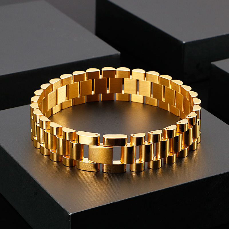 16mm 8.66'' stainless steel Treny Link chain bracelet bangle for Mens women punk style jewelry silver gold two tone
16mm 8.66'' stainless steel Treny Link chain bracelet bangle for Mens women punk style jewelry silver gold two tone