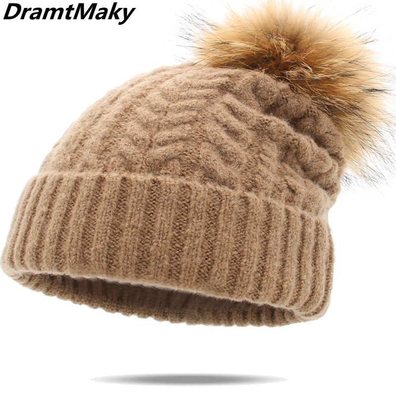 Winter Brand Female Real Fur pompoms hat Winter Hats For Women Knitted Beanie Cap Thick women's hat Skullies Beanie gorro, 20
Winter Brand Female Real Fur pompoms hat Winter Hats For Women Knitted Beanie Cap Thick women's hat Skullies Beanie gorro, 20
