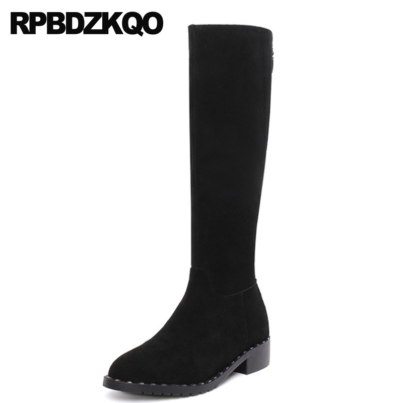 boots stud suede black rivet big size round toe studded long chunky metal knee high shoes women chinese quality
boots stud suede black rivet big size round toe studded long chunky metal knee high shoes women chinese quality