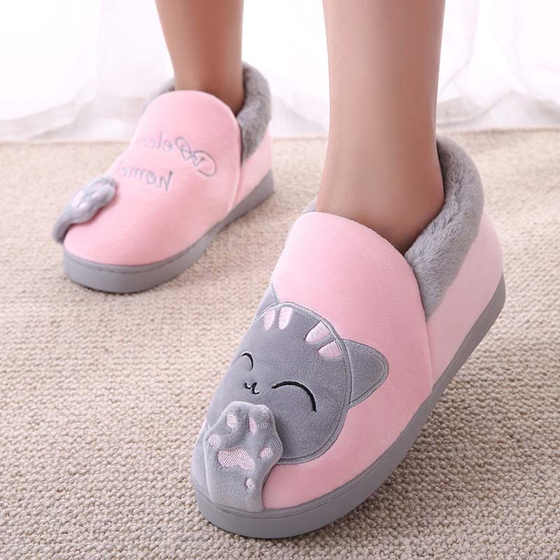 women winter warm home slippers couple shoes female plush cat animal slip on soft indoor flats comfort ladies man plus size, Black
women winter warm home slippers couple shoes female plush cat animal slip on soft indoor flats comfort ladies man plus size, Black
