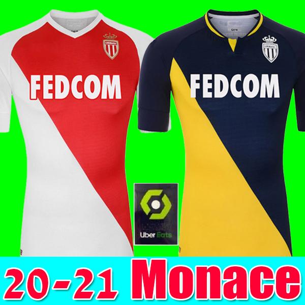 2019 2020 2021 Top qualité AS Monaco BEN YEDDER Maillots de football JOVETIC GOLOVIN 20 21 maillot de pied Flocage JORGE Hommes Shirt Enfant