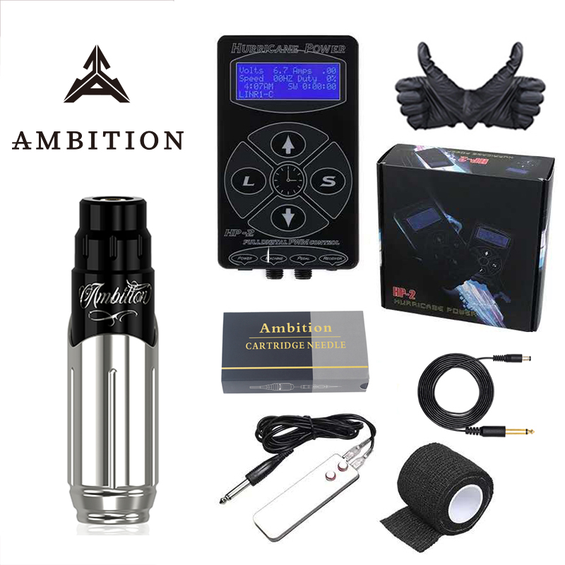 Ambition Permanent Makeup Machine Set Tattoo Rotary Pen Kits LCD Power Supply for Tattoo Artist
Ambition Permanent Makeup Machine Set Tattoo Rotary Pen Kits LCD Power Supply for Tattoo Artist