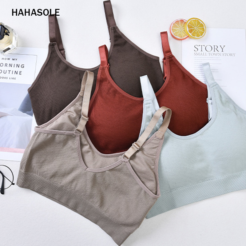 HAHASOLE Sports Bra Women's Seamless Fitness Jacket Quick Drying Push Up Yoga Bra Running Exercise Wipe Chest HWA5060-40, Black
HAHASOLE Sports Bra Women's Seamless Fitness Jacket Quick Drying Push Up Yoga Bra Running Exercise Wipe Chest HWA5060-40, Black