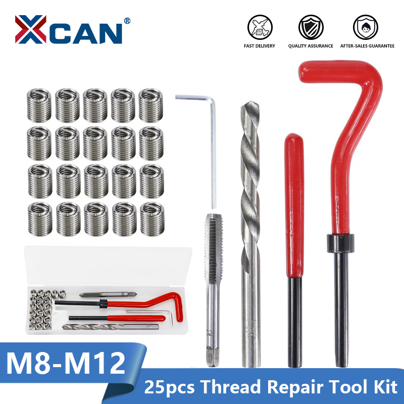 XCAN Thread Repair Kit M8 M10 M12 M14 Screw Thread Inserts For Restoring Damaged Threads Repair Tools
XCAN Thread Repair Kit M8 M10 M12 M14 Screw Thread Inserts For Restoring Damaged Threads Repair Tools