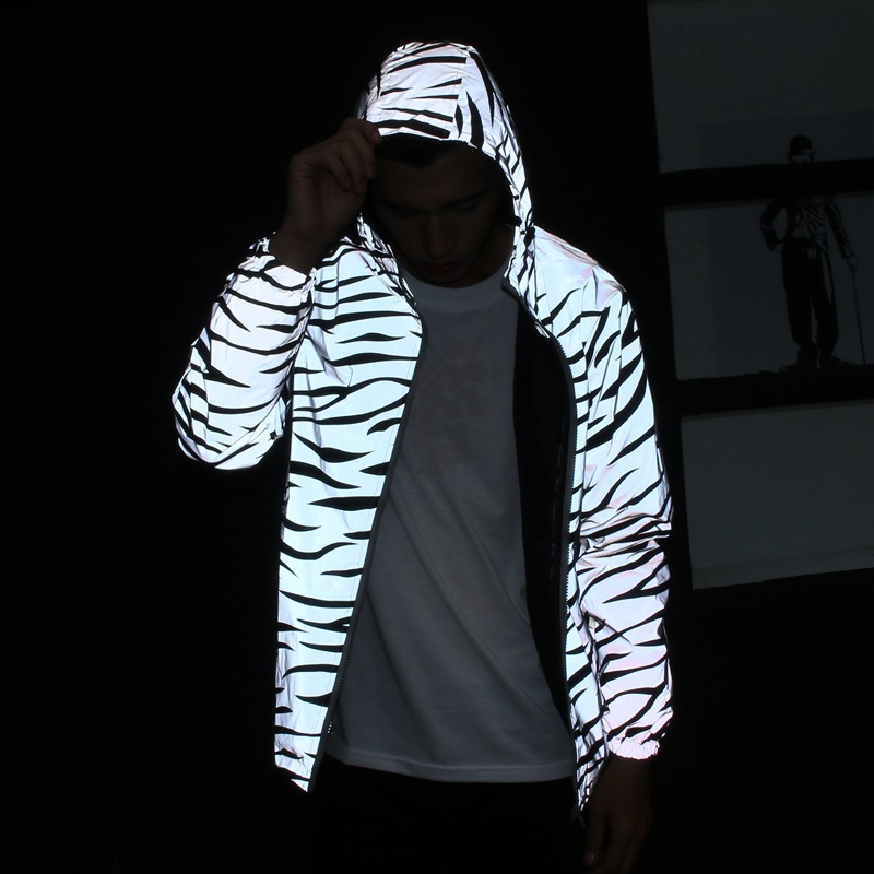 Summer Lovers Plus Size 2020 Men Jacket Casual Hip Hop 3M Reflective Jackets Male Hooded Zebra Pattern Stripe Fluorescent Coat, As photo
Summer Lovers Plus Size 2020 Men Jacket Casual Hip Hop 3M Reflective Jackets Male Hooded Zebra Pattern Stripe Fluorescent Coat, As photo