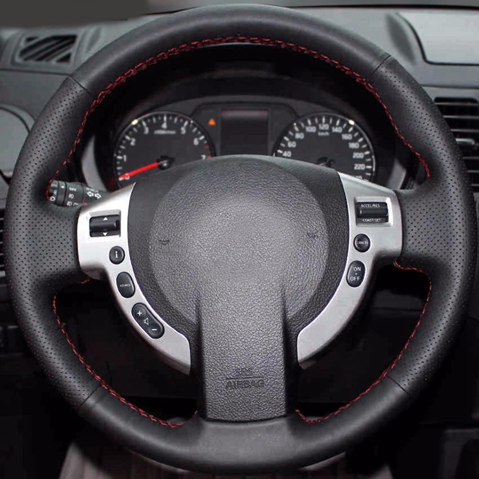 DIY Hand sewing Black Artificial leather Car steering wheel covers for Nissan Qashqai 2007-2013 Rogue 2008-2013 X-Trail car accessories
DIY Hand sewing Black Artificial leather Car steering wheel covers for Nissan Qashqai 2007-2013 Rogue 2008-2013 X-Trail car accessories
