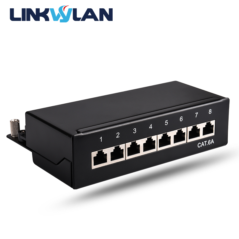 Mini Desktop CAT 6/6A 8/12-port Patch Panel Full Shielded, Available For Wall Mounting (with wall-mount screw holes
Mini Desktop CAT 6/6A 8/12-port Patch Panel Full Shielded, Available For Wall Mounting (with wall-mount screw holes