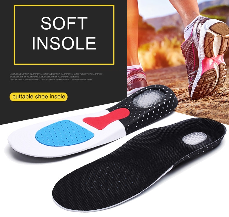 Unisex Orthotic Arch Support Sport Shoe Pad Running Gel Insoles Insert Cushion Shock Absorber Training EVA Insoles For Men Women