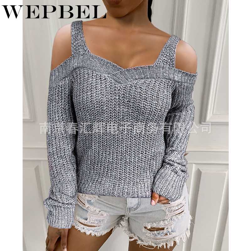 WEPBEL Women Autumn Winter Sexy Knitted Sweater Casual Long Sleeve Off Shoulder Loose Sling Pullover Top, Blue
WEPBEL Women Autumn Winter Sexy Knitted Sweater Casual Long Sleeve Off Shoulder Loose Sling Pullover Top, Blue