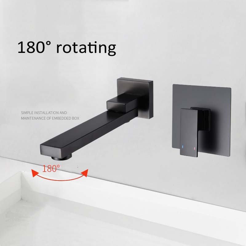 Wall Mounted Basin Faucet Matte Black Bathroom Mixer Tap Hot Cold Sink Faucet Rotation Spout Bathtub Shower
Wall Mounted Basin Faucet Matte Black Bathroom Mixer Tap Hot Cold Sink Faucet Rotation Spout Bathtub Shower