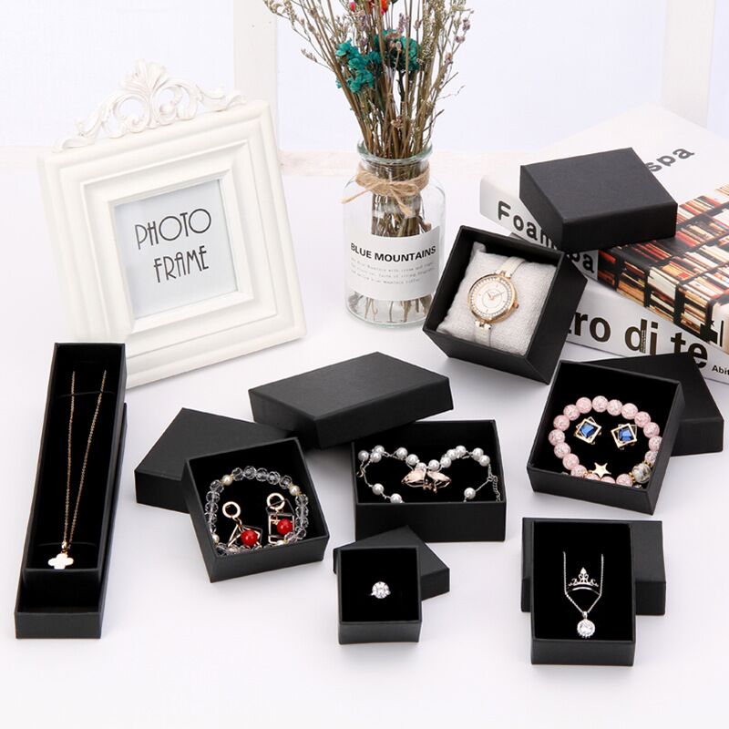 New design multi size 5pcs black paper jewelry packaging&display box earring&ring&bracelet box wedding favors and gifts boxes
New design multi size 5pcs black paper jewelry packaging&display box earring&ring&bracelet box wedding favors and gifts boxes