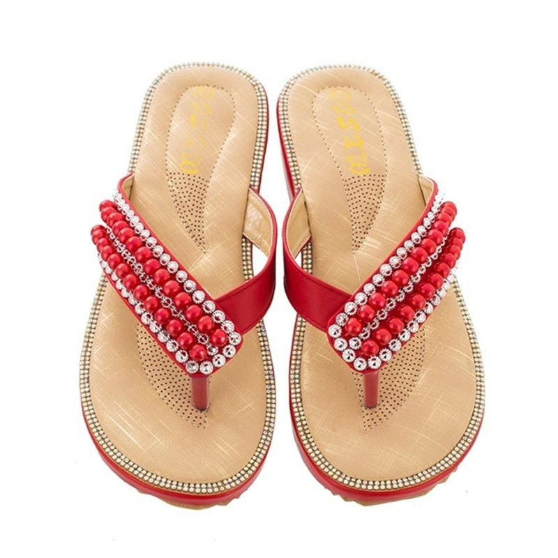 New Fashion Women's Summer Bohemia Flip Flops Women boho Pearl Sandals Slippers Low Heel 36-42, Black
New Fashion Women's Summer Bohemia Flip Flops Women boho Pearl Sandals Slippers Low Heel 36-42, Black
