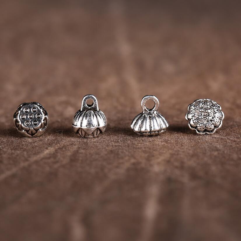Epacket DHL No fading and no rusting Tibetan silver lotus flower pendant DFMXD024 jewelry Charms pendants